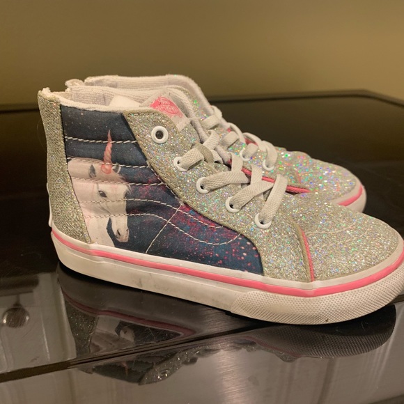 Girls unicorn vans high tops - Picture 1 of 3